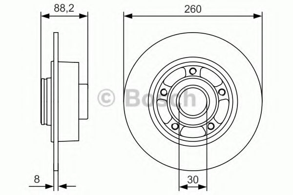 Disc frana RENAULT CLIO IV (2012 - 2016) Bosch 0 986 479 761