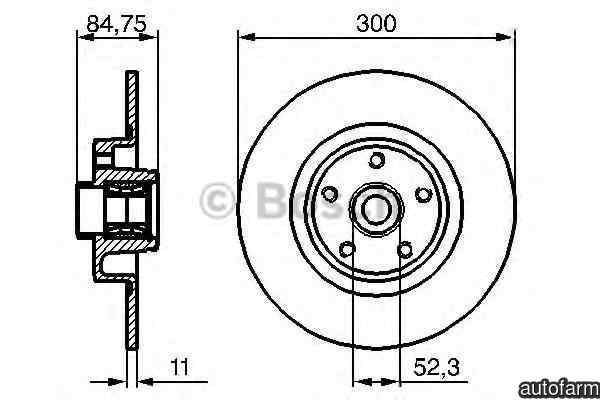 Disc frana RENAULT ESPACE IV JK0/1 BOSCH 0 986 479 276