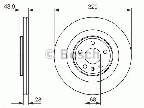 Disc frana RENAULT ESPACE V (2015 - 2016) BOSCH 0 986 479 552 piesa NOUA