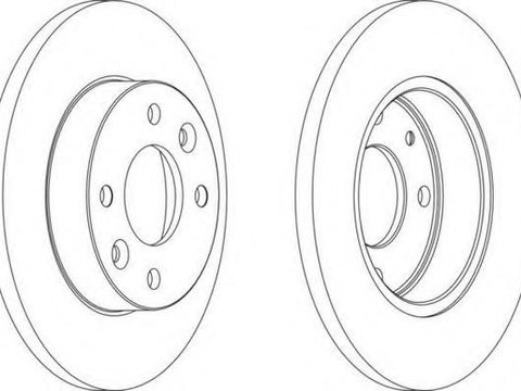 Disc frana RENAULT EXTRA caroserie (F40_, G40_), RENAULT CLIO (B/C57_, 5/357_), RENAULT ENCORE (B/C37_) - FERODO DDF055