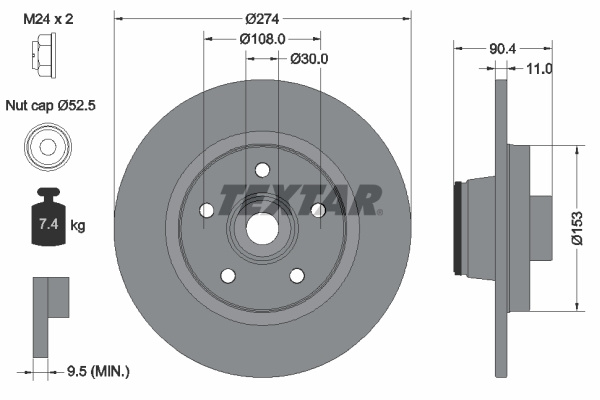 Disc frana ~ Renault Kangoo 2010 2011 2012 2013 20