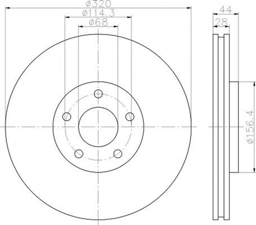 Disc frana RENAULT KOLEOS HY TEXTAR 92222000