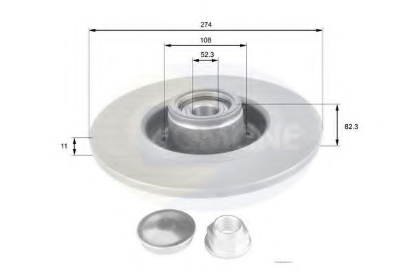 Disc frana RENAULT LAGUNA II Grandtour (KG0/1) (2001 - 2016) COMLINE ADC1560 piesa NOUA