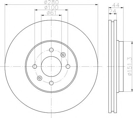 Disc frana RENAULT MEGANE I (BA0/1_) (1995 - 2004)