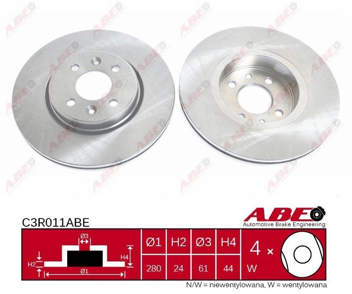 Disc frana RENAULT MEGANE I Coach DA0/1 Producator