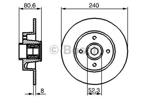Disc frana RENAULT MEGANE II BM0 1 CM0 1 BOSCH 0986479278