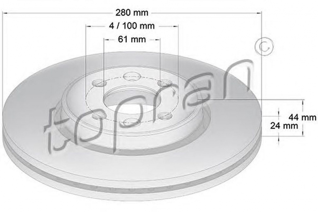 Disc frana RENAULT MEGANE II limuzina LM0 1 TOPRAN 700184