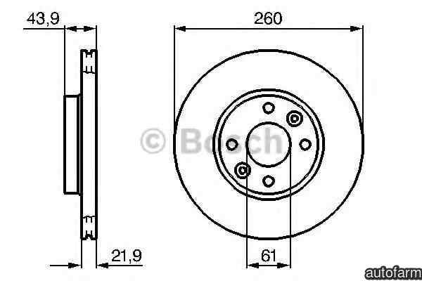 Disc frana RENAULT MODUS / GRAND MODUS F/JP0 BOSCH 0 986 479 B73