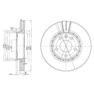Disc frana RENAULT TRAFIC II platou / sasiu (EL) (2001 - 2014) DELPHI BG3768 piesa NOUA