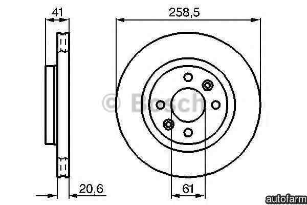 Disc frana RENAULT TWINGO I caroserie S06 BOSCH 0 986 478 124