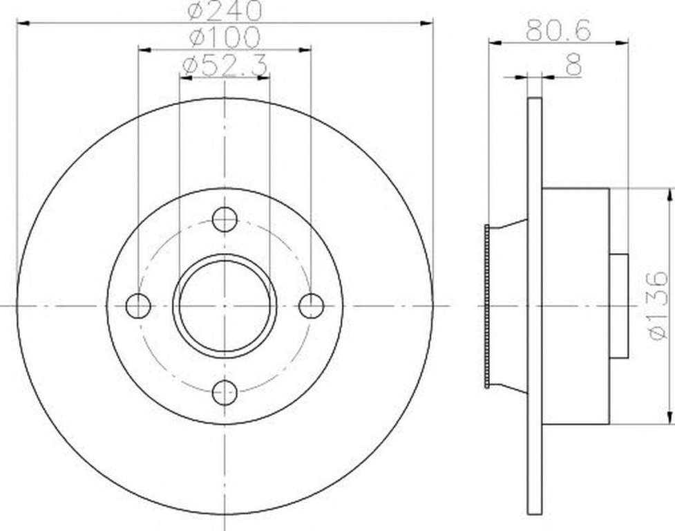Disc frana RENAULT TWINGO II CN0 TEXTAR 92154403