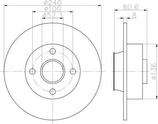 Disc frana RENAULT WIND (E4M_) (2010 - 2016) Texta