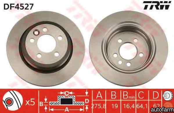 Disc frana ROEWE SAIC 750 TRW DF4527
