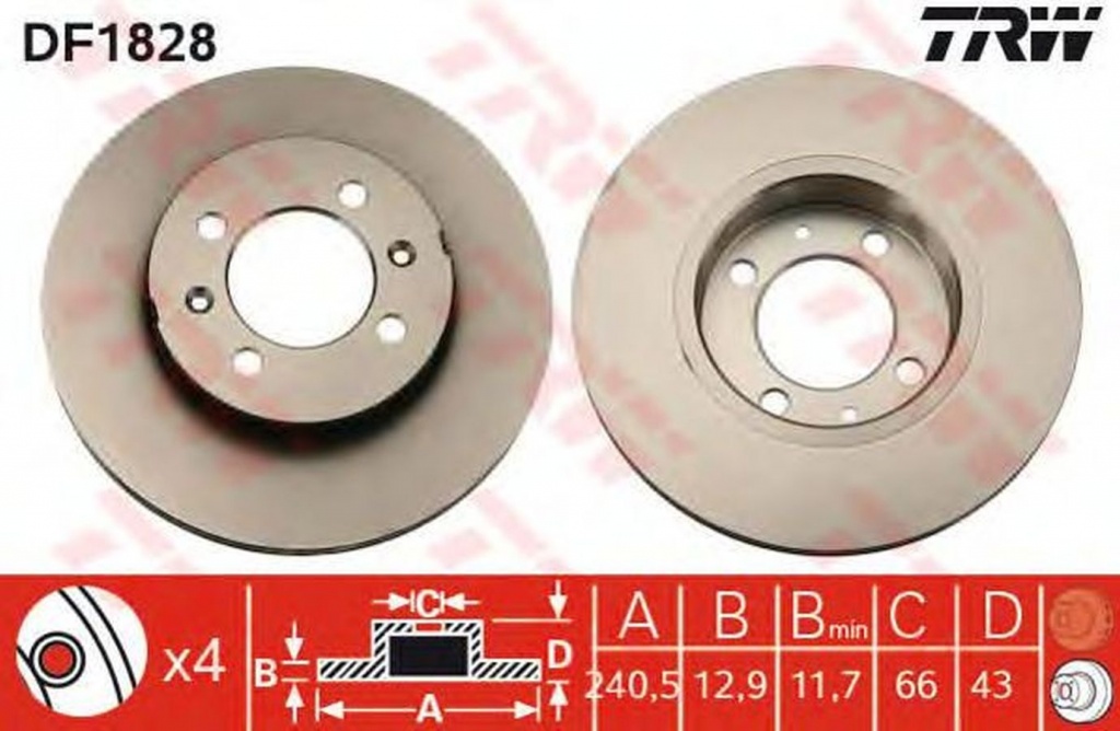 Disc frana ROVER MONTEGO Estate XE TRW DF1828