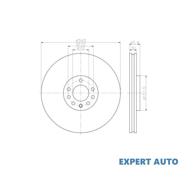 Disc frana Saab 9-3 (YS3F) 2002-2016 #8 0986479A24