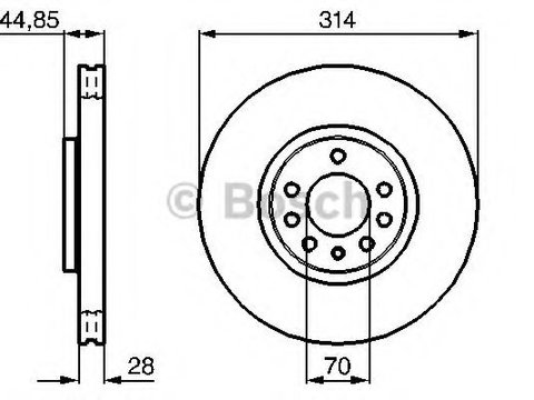 Disc frana SAAB 9-3 (YS3F) (2002 - 2016) BOSCH 0 986 479 143 piesa NOUA