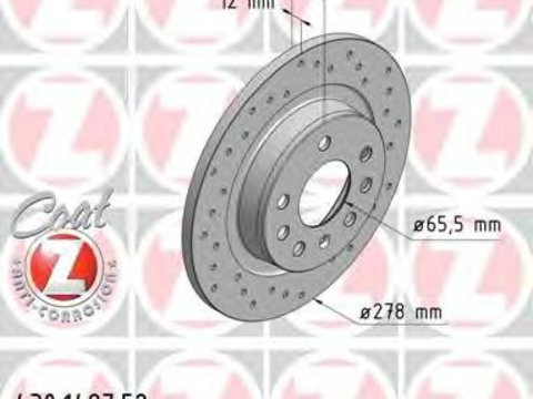 Disc frana SAAB 9-3 (YS3F) (2002 - 2016) ZIMMERMANN 430.1497.52 piesa NOUA