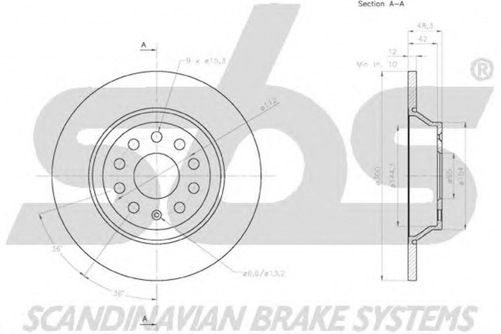 Disc frana SEAT ALHAMBRA 710 711 sbs 18153147160