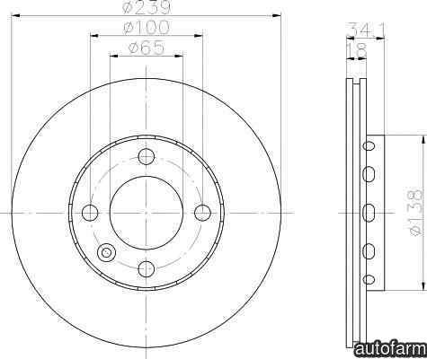 Disc frana SEAT AROSA 6H TEXTAR 92072003