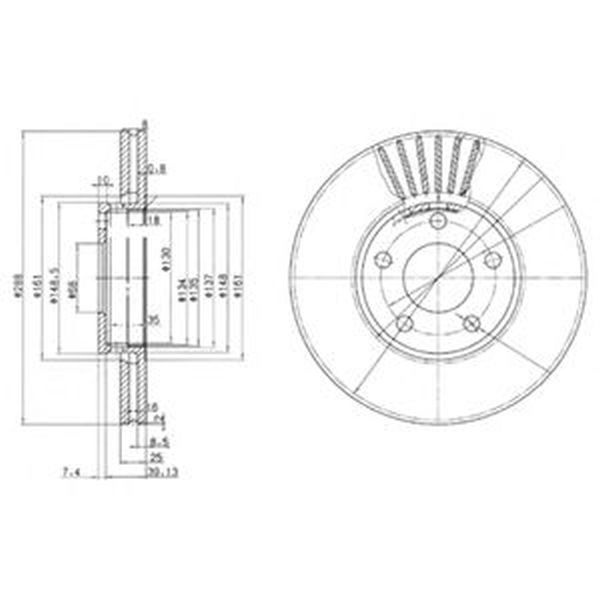 Disc frana SEAT EXEO 3R2 DELPHI BG2745