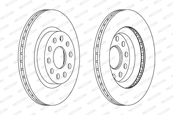 Disc frana ~ Seat Leon 2010 2011 2012 ~ DDF1223C ~