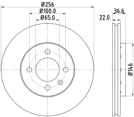 Disc frana SKODA CITIGO (2011 - 2016) KRIEGER 0950004126 piesa NOUA