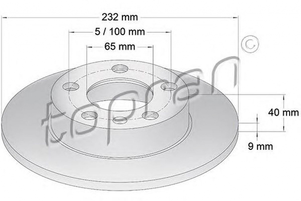 Disc frana SKODA FABIA Combi TOPRAN 107683