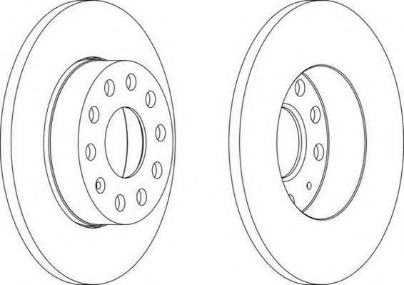 Disc frana SKODA OCTAVIA (1U2), SKODA OCTAVIA Combi (1U5), SAAB 9-5 combi (YS3E) - FERODO DDF1276