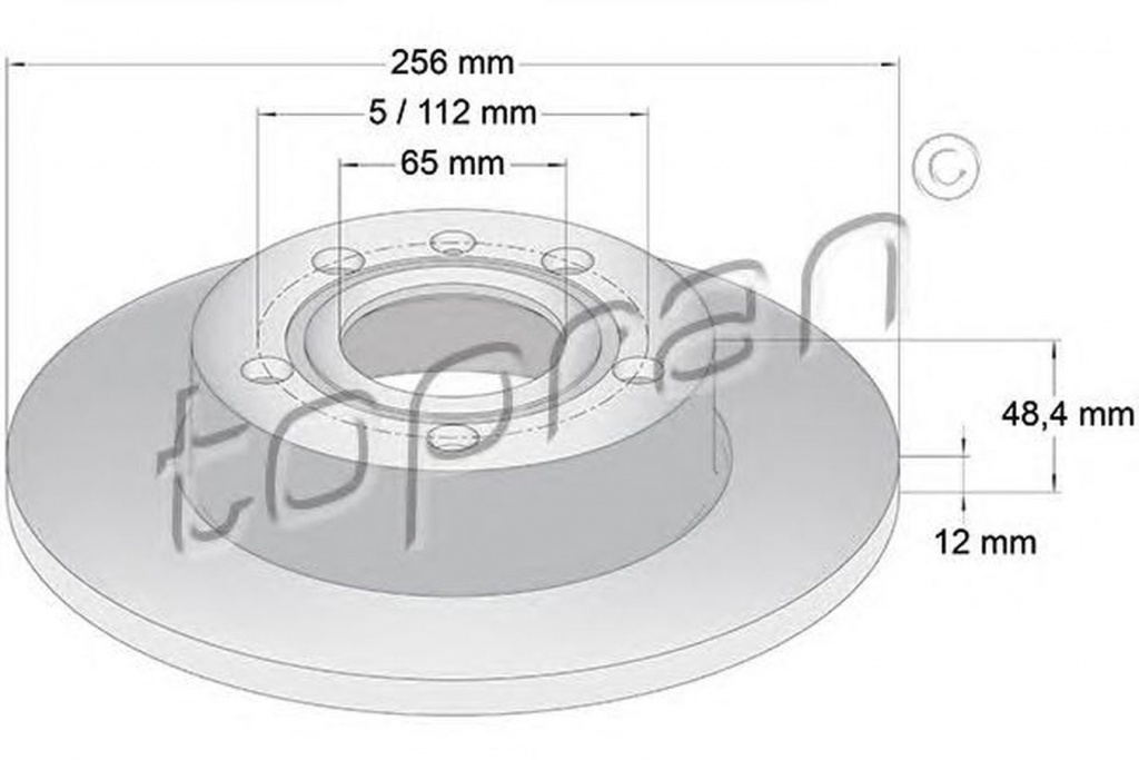 Disc frana SKODA SUPERB combi 3T5 TOPRAN 110080