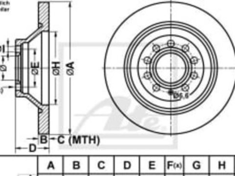 Disc frana spate AUDI A6 (C6) Avant 2.4 Quattro (05 -)