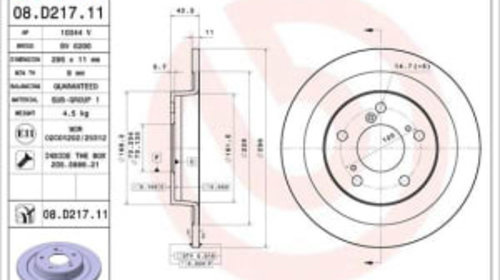Disc frana spate Dreapta/Stanga HONDA CIVIC IX 2.0 08.15-