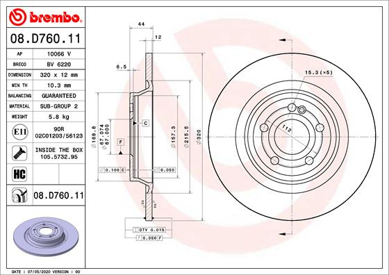 DISC FRANA ~ Spate Dreapta/Stanga MERCEDES-BENZ A-