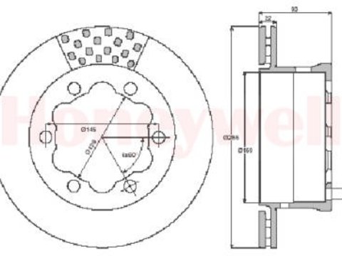 Disc frana spate SPRINTER, lt 4T -produs nou