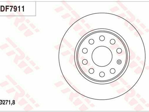 Disc frana spate VW Beetle 2011-2013, TRW DF7911