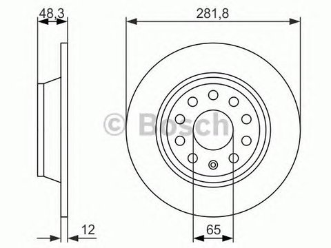 Disc frana SPORT punte spate VW GOLF5/A3/PASSAT05-/OCTAVIA 282X12 - Cod intern: W20140629 - LIVRARE DIN STOC in 24 ore!!!