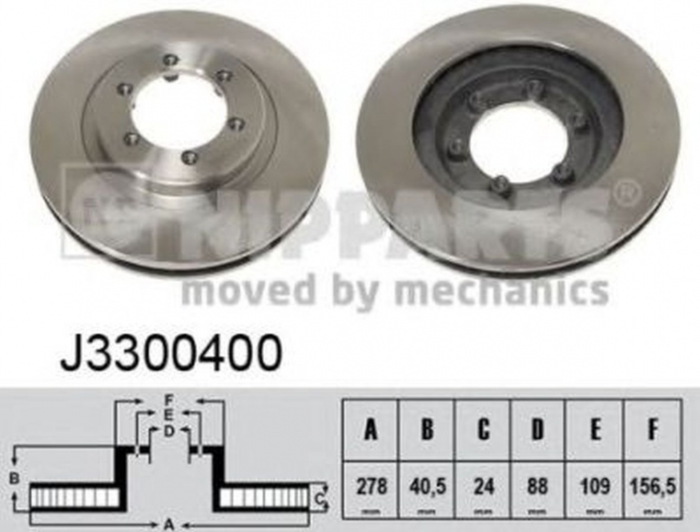 Disc frana SSANGYONG MUSSO FJ NIPPARTS J3300400