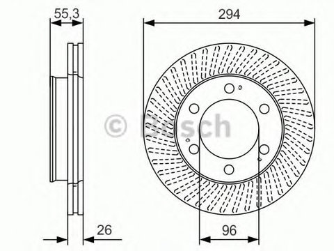 Disc frana SSANGYONG REXTON (GAB) (2002 - 2012) BOSCH 0 986 479 D33 piesa NOUA