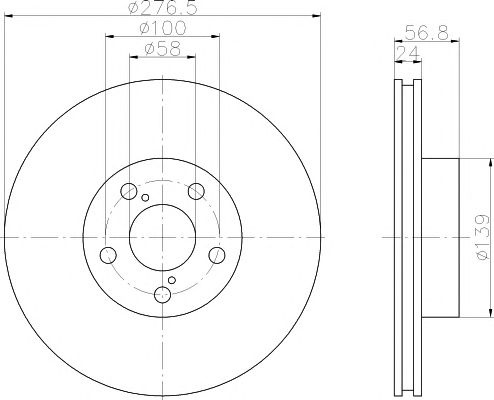 Disc frana SUBARU IMPREZA combi (GG) - Cod intern: W20057943 - LIVRARE DIN STOC in 24 ore!!!