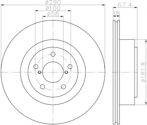 Disc frana SUBARU IMPREZA limuzina (GD, GG), SUBARU IMPREZA combi (GD, GG), SUBARU OUTBACK combi (BL, BP) - HELLA PAGID 8DD 355 115-121