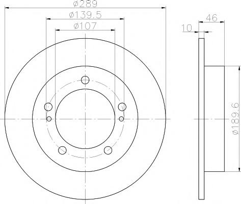 Disc frana SUZUKI SIERRA autoturism de teren, deschis, SUZUKI JIMNY (SJ), SUZUKI SAMURAI - HELLA PAGID 8DD 355 101-291