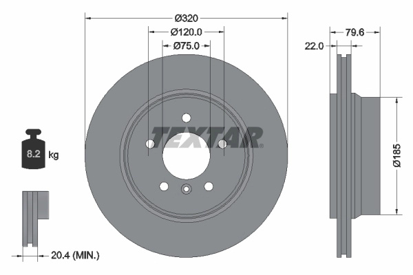 Disc frana TEXTAR 92141603 pentru BMW X3 (E83) 2003-2011