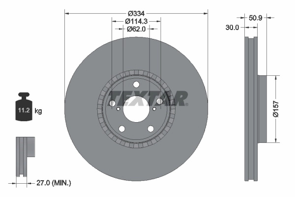 Disc frana TEXTAR 92147803 pentru LEXUS IS C (GSE2_) 2010-2013