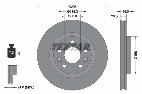 Disc frana TEXTAR 92274203 la masina NISSAN QASHQA