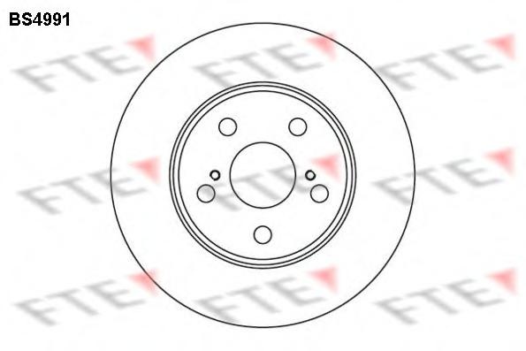 Disc frana TOYOTA AVENSIS (_T22_), TOYOTA AVENSIS Station Wagon (_T22_), TOYOTA AVENSIS Liftback (_T22_) - FTE BS4991