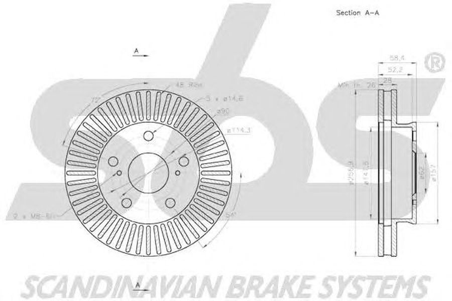Disc frana TOYOTA HILUX III pick-up KUN TGN LAN GGN SBS 18152045138