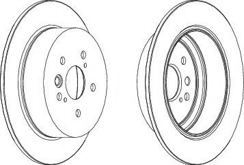 Disc frana TOYOTA RAV 4 II (CLA2, XA2, ZCA2, ACA2) (2000 - 2005) FERODO DDF1486C piesa NOUA