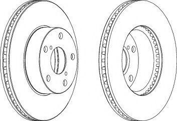 Disc frana TOYOTA RAV 4 II (CLA2, XA2, ZCA2, ACA2) (2000 - 2005) FERODO DDF1216C piesa NOUA