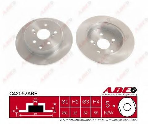 Disc frana TOYOTA RAV 4 IV (WWA4_, AVA4_, ZSA4_, ALA4_) (2012 - 2016) ABE C42052ABE