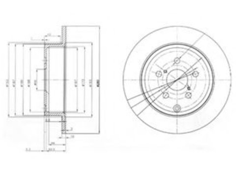 Disc frana TOYOTA VERSO SPORTVAN (_CLM2_, _ACM2_) (2001 - 2009) DELPHI BG3912