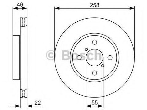 Disc frana TOYOTA YARIS/VITZ (SCP9_, NSP9_, KSP9_, NCP9_, ZSP9_) (2005 - 2016) Bosch 0 986 479 363